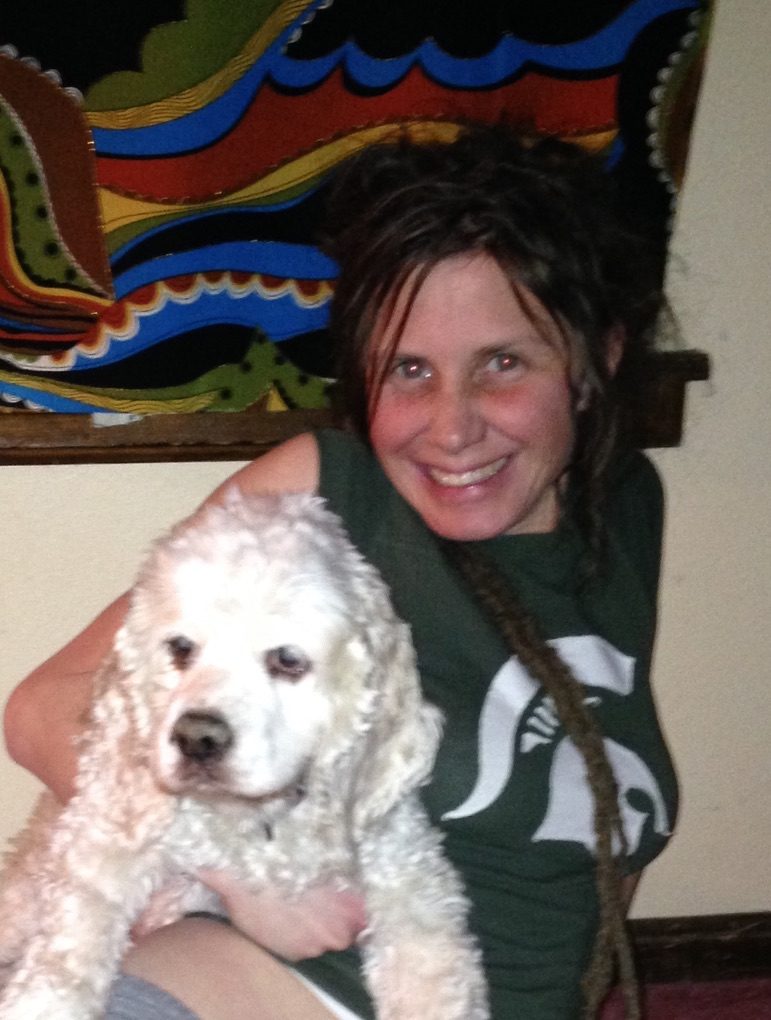 Jaime with Al O'Head, the beloved cocker spaniel
